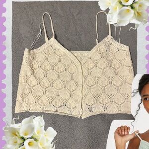 🤍 Aéropostale Cream Crop Sweater – Size XL, Preloved & Cozy, Only $12! 🛍️✨